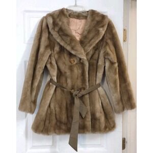 Vintage Aleutian Faux Fur‎ Coat Styled By Dubrowsky and Joseph Size12 Pockets